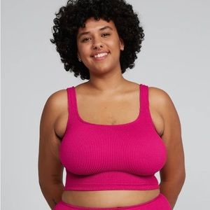 You Swim verve TOP in “cosmic” magenta pink
